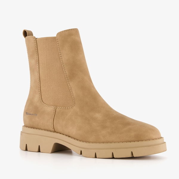 Tamaris dames chelsea boots beige 1