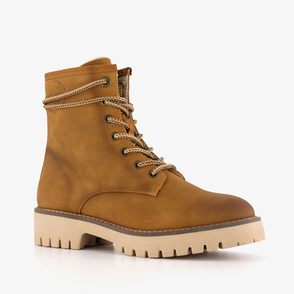 s.Oliver gevoerde dames veterboots cognac online bestellen Scapino