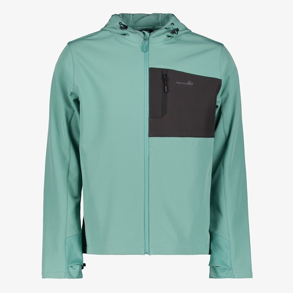 Mountain Peak heren softshell jas groen zwart 1