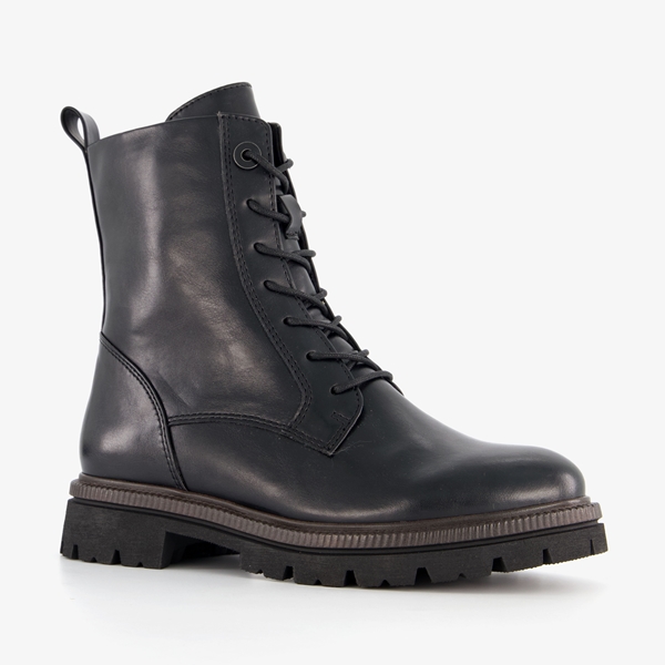 Nova dames veterboots zwart 1