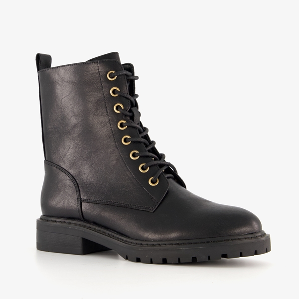 Blue Box dames veterboots zwart 1