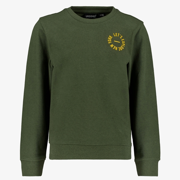 Unsigned jongens sweater groen 1