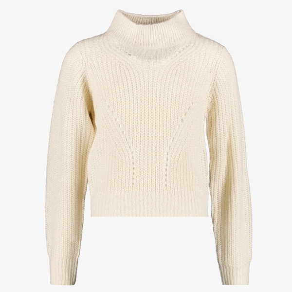 TwoDay meisjes sweater met col beige 1