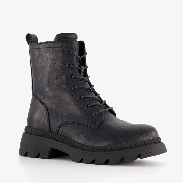 Blue Box dames veterboots zwart 1