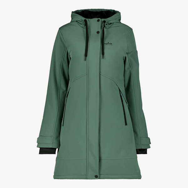 Kjelvik dames softshell parka jas groen 1