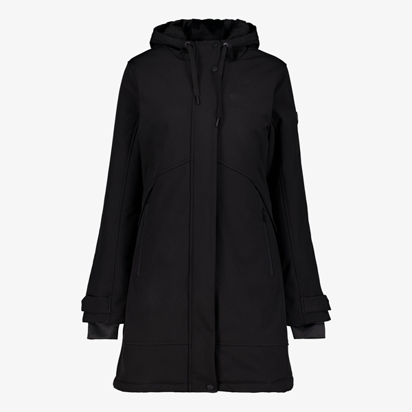 Kjelvik dames softshell parka jas zwart 1