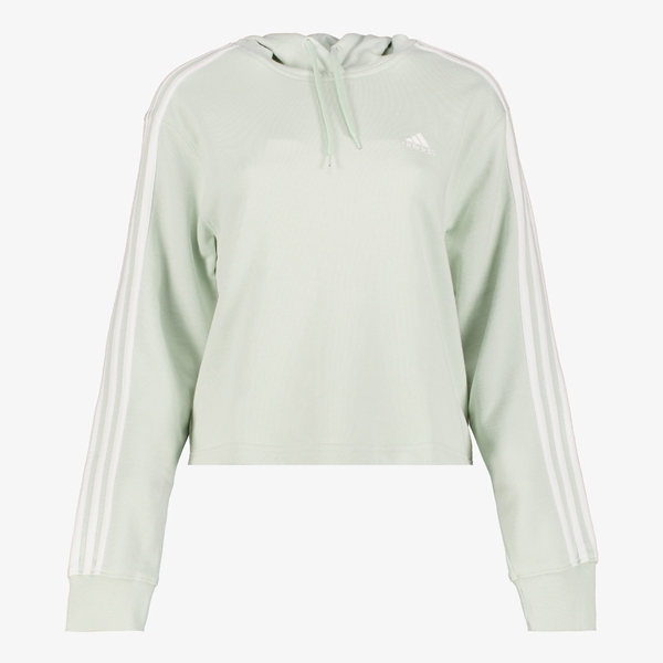 Adidas Essentials 3-Stripes Crop dames hoodie mint 1