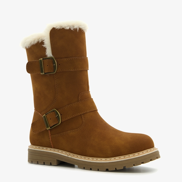 Blue Box gevoerde meisjes boots bruin cognac 1