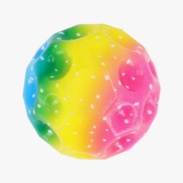 Stuiterbal Moonball in regenboogkleuren 1