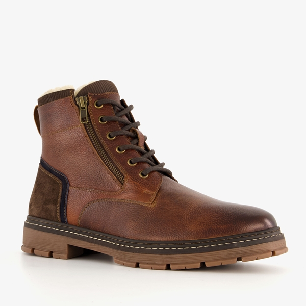 Van Beers leren heren veterboots bruin 1