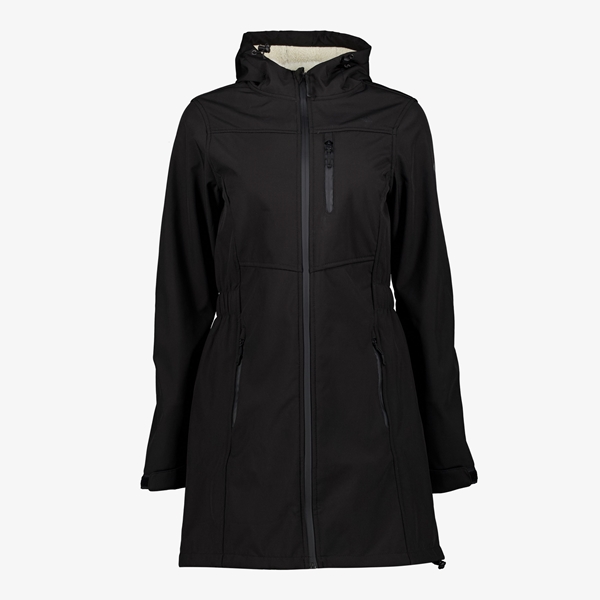 Mountain Peak dames parka softshell jas zwart 1