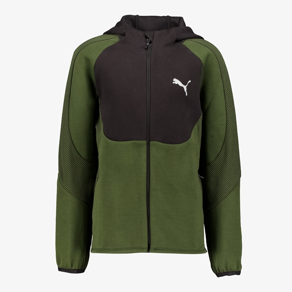 Puma Evostripe Fullzip kinder sweatvest groen 1