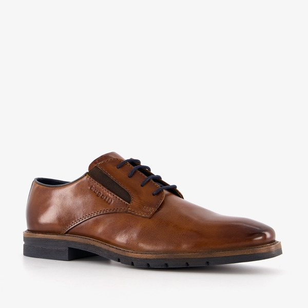 Bugatti leren heren veterschoenen cognac bruin 1