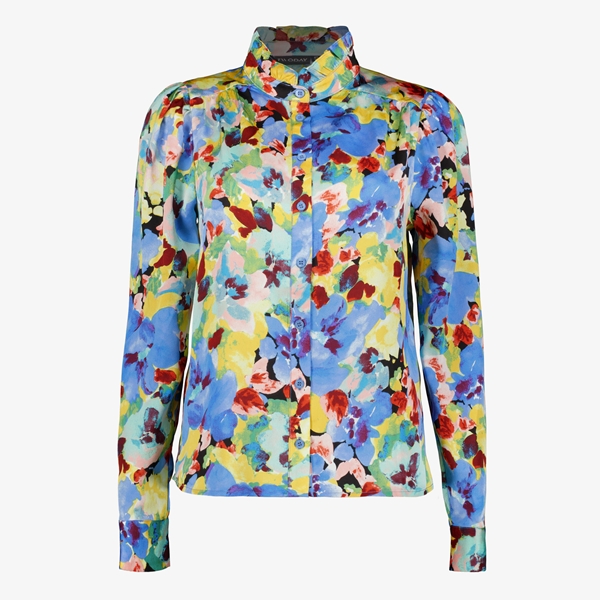 TwoDay dames blouse blauw met bloemenprint 1