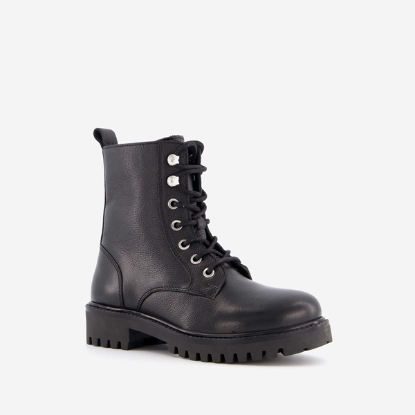 Hush Puppies leren meisjes veterboots 1