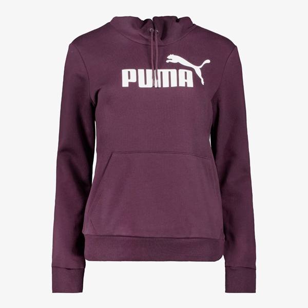 Puma Essentials Logo dames hoodie donkerpaars 1