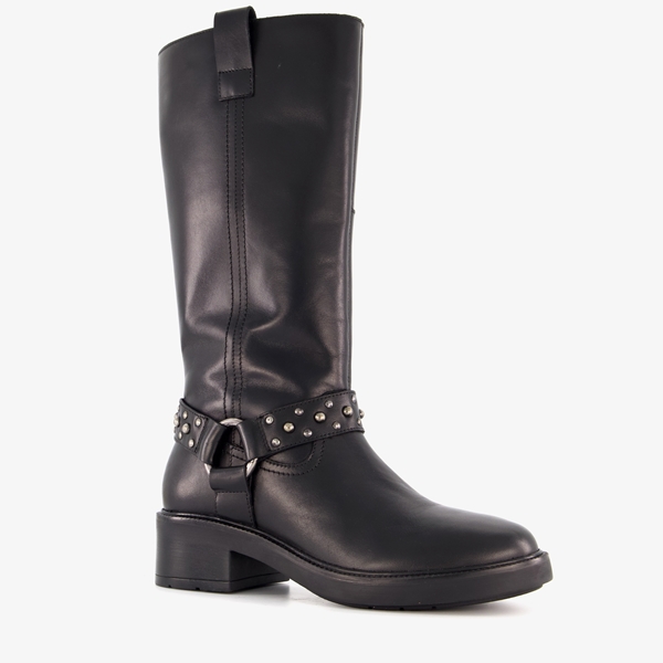 Harper hoge dames biker boots zwart 1