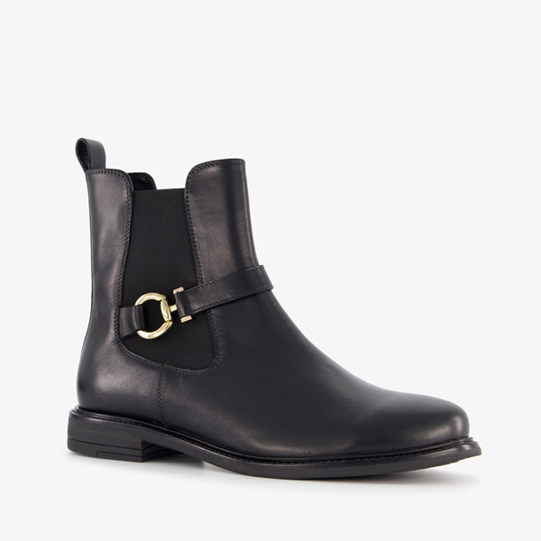 Hush Puppies leren dames chelsea boots met gesp 1