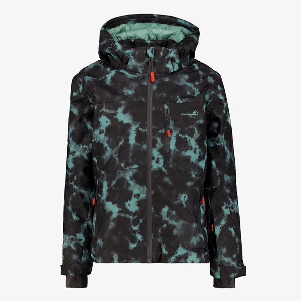 Mountain Peak kinder ski-jas met print zwart blauw 1