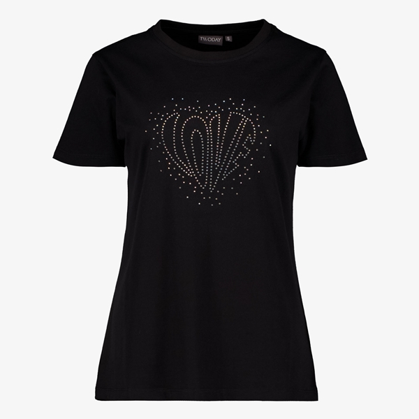 TwoDay dames T-shirt met strass steentjes 1