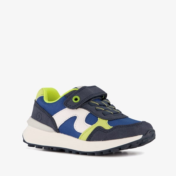 Jongens sneakers blauw geel 1