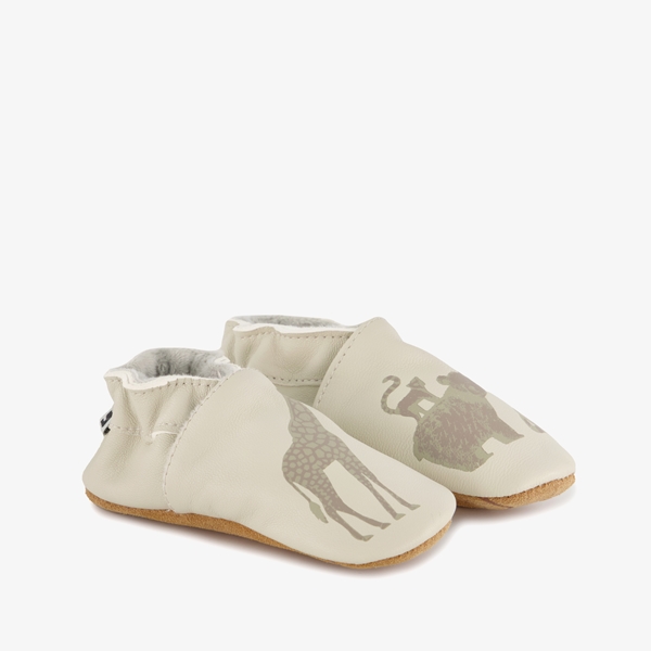 Groot leren babyschoenen met dieren 1