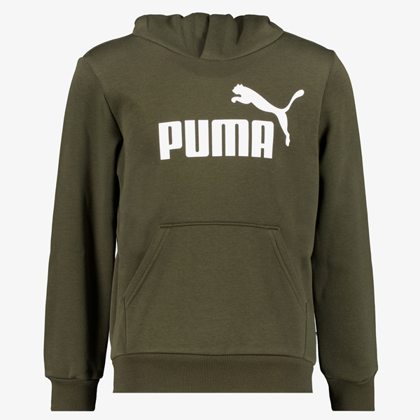 Puma ESS Col 2 Big Logo kinder hoodie donkergroen 1