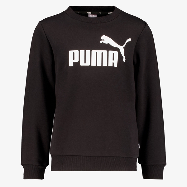 Puma Ess Big Logo Crew kinder sweater zwart 1