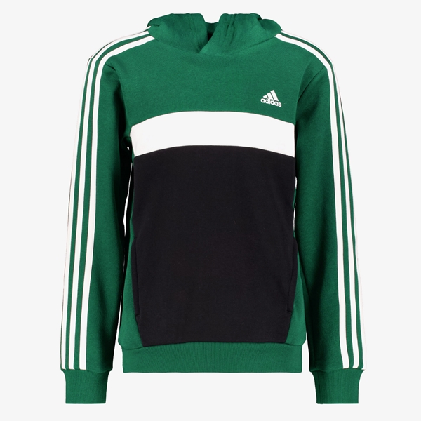 Adidas J 3S Tib kinder hoodie groen zwart 1