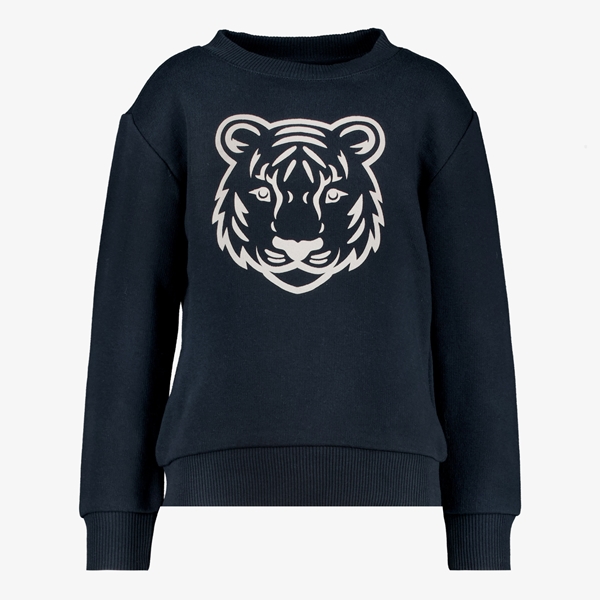 Unsigned jongens sweater blauw met tijger 1