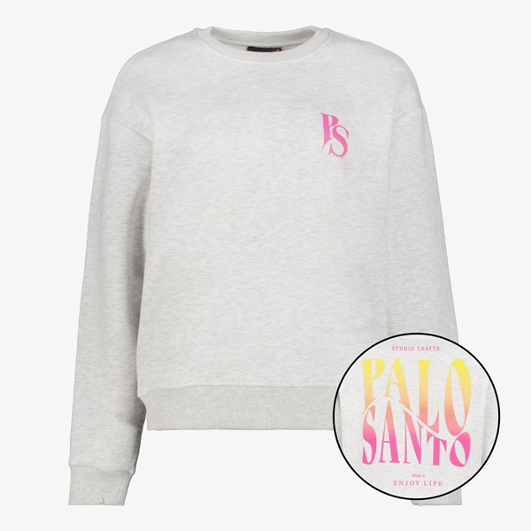 TwoDay dames sweater met backprint grijs 1