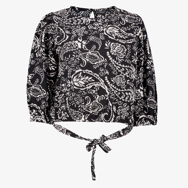 TwoDay dames blouse met paisley print zwart wit 1