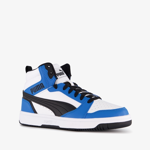 Puma Rebound V6 Mid kinder sneakers blauw wit 1