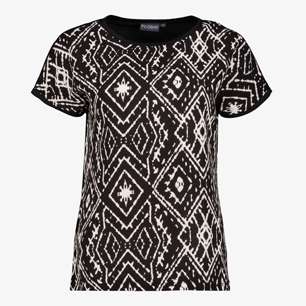 TwoDay dames top met grafische print zwart wit 1