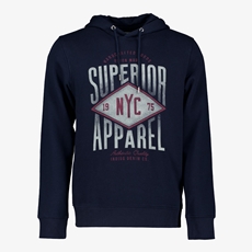 donkerblauwe hoodie heren