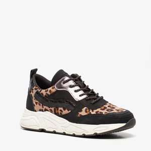 Blue Box dames dad sneakers met luipaardprint