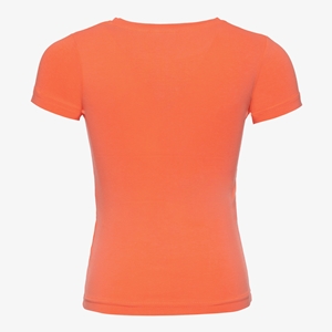 TwoDay meisjes basic T-shirt koraal