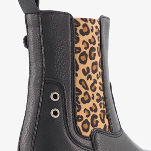 Blue Box meisjes chelsea boots met luipaardprint