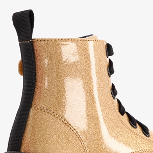 Blue Box meisjes veterboots met gouden glitters