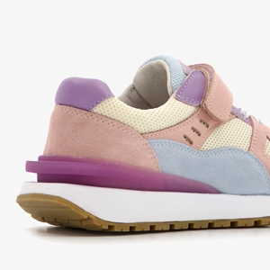 TwoDay leren meisjes sneakers pastel