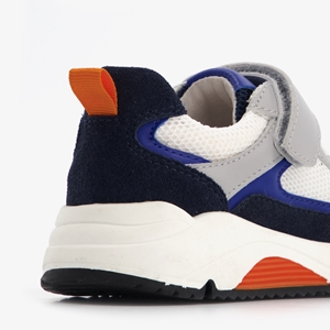 TwoDay leren jongens sneakers wit/blauw