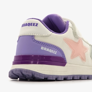 Braqeez meisjes sneakers met paarse details