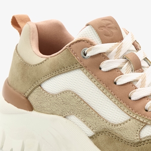 Supercracks dames dad sneakers taupe main product image