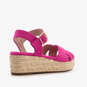 Blue Box dames espadrilles met sleehak roze/beige