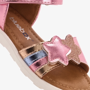 Blue Box meisjes sandalen roze metallic