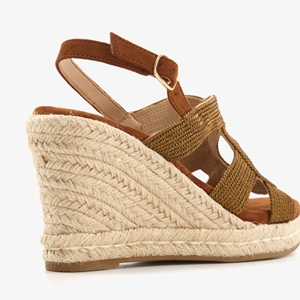 Blue Box dames espadrilles met sleehak brons