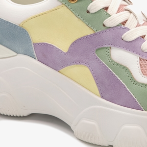 Supercracks dames dad sneakers met pasteltinten