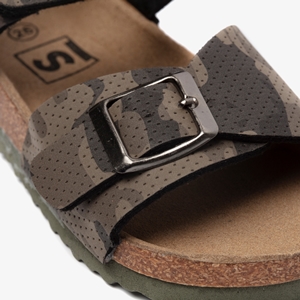 Jongens bio sandalen met camouflage print