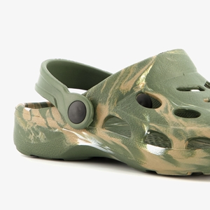 Groene kinder klompen met camouflage main product image