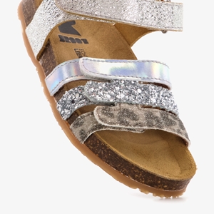 Groot leren meisjes bio sandalen met glitters